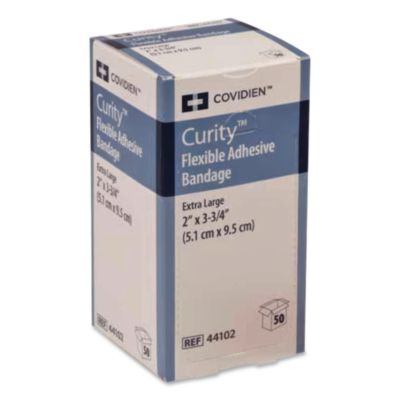 Flexible Fabric Adhesive Bandages, Strip, 2 X 3, 50/Box