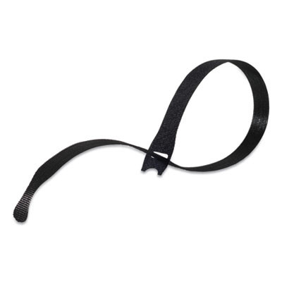One-Wrap Pre-Cut Thin Ties, 0.5" X 15", Black/Gray, 30/Pack