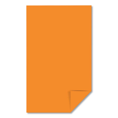 Color Paper, 24 Lb Bond Weight, 8.5 x 14, Cosmic Orange, 500/Ream