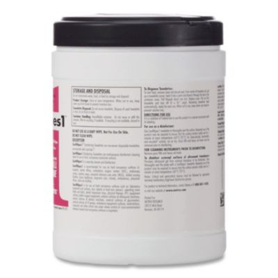 Xl Disinfecting Towelettes, 10 x 12, Fragrance Free, White, 66 Wipes/Canister
