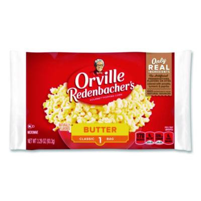 Gourmet Microwave Popcorn, Butter, 3.29 Oz Bag, 36/Carton