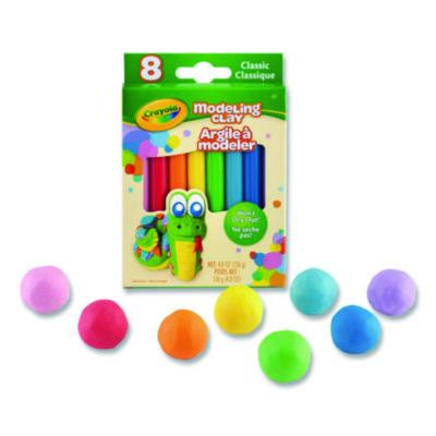 Modeling Clay Assortment, Blue/Green/Light Blue/Orange/Pink/Purple/Red/Yellow, 4.8 Oz