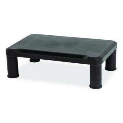 Adjustable Rectangular Monitor Stand, 14.5" x 10.5" x 2.5" To 5.25", Black, Supports 50 Lb, 2/Pack