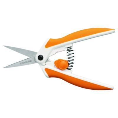 Micro-Tip Easy Action Scissors, 6.1" Long, 1.75" Cut Length, Orange/White Handle