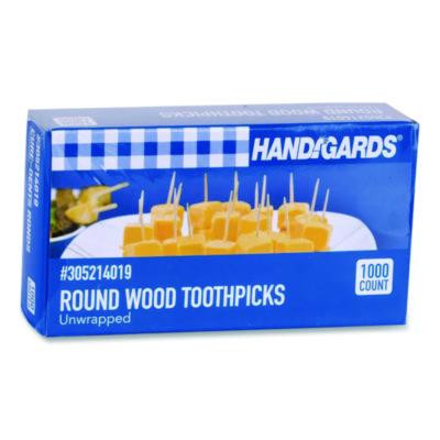 Round Wood Toothpicks, Natural, 12,000/Carton