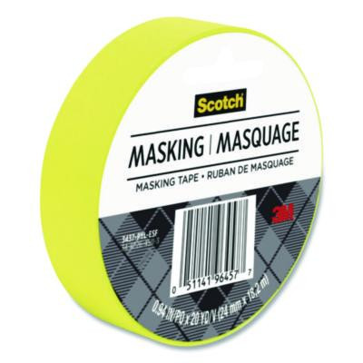 Expressions Masking Tape, 3" Core, 0.94" x 20 Yds, Yellow