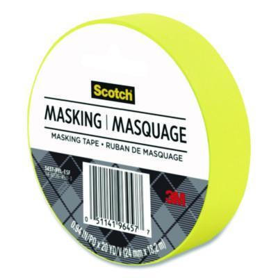 Expressions Masking Tape, 3" Core, 0.94" x 20 Yds, Yellow