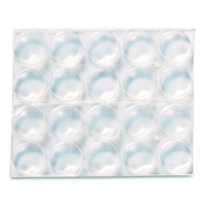 Bumpers, 0.5" Dia, Clear, 40/Pack