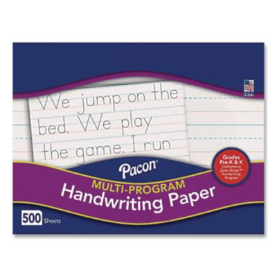 Multi-Program Picture Story Paper, 30 Lb Bond Weight, 1/2" Long Rule, One-Sided, 8.5 x 11, 500 Sheets/Ream