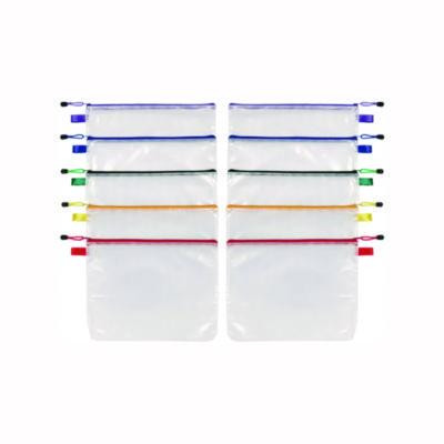 Poly Travel Pouch Set, 13.19" x 10.44", Assorted Colors, 10/Pack