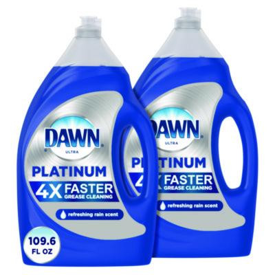 Platinum Liquid Dish Detergent, Refreshing Rain Scent, 54.8 Oz Bottle, 2/Pack