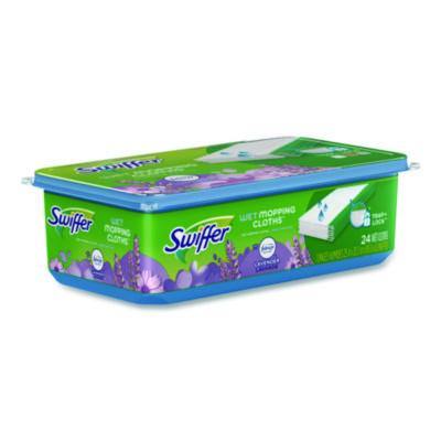 Sweeper Trap + Lock Wet Mop Cloth, 8 x 10, White, Lavender Scent, 24/Pack