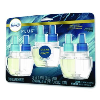 Plug Air Freshener Refills, Ocean, 0.87 Oz, 3/Pack