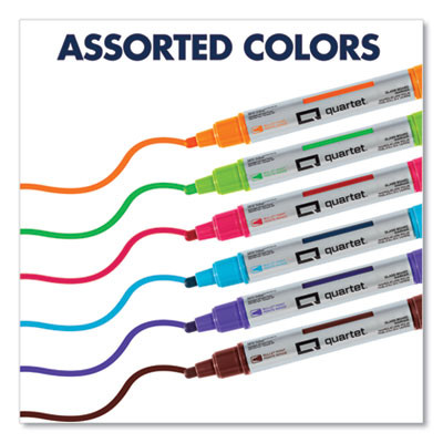 Premium Glass Board Dry Erase Marker, Medium Bullet Tip, Assorted Colors, 6/Pack