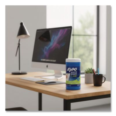 Dry-Erase Board Cleaning Wet Wipes, 6 x 9, 50 Wipes/Container