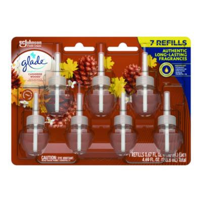 Plugins Scented Oil Refill, Cashmere Woods, 0.67 Oz, 7/Pack