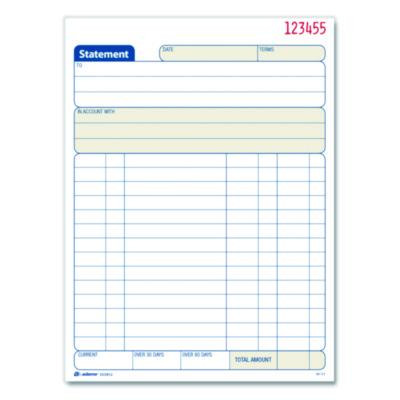 Multipart Statement Pad, Two-Part Carbonless, 5.56 x 7.94, 50 Sets/Pad, 3 Pads/Pk