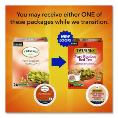 Tea K-Cups, Pure Rooibos Red Tea, 0.12 Oz, 24/Box