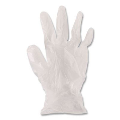 V5101 Series Latex-Free Lightly Powdered Vinyl Gloves, Medium, 3 Mil Thick, 9" Long, Clear, 100/Box