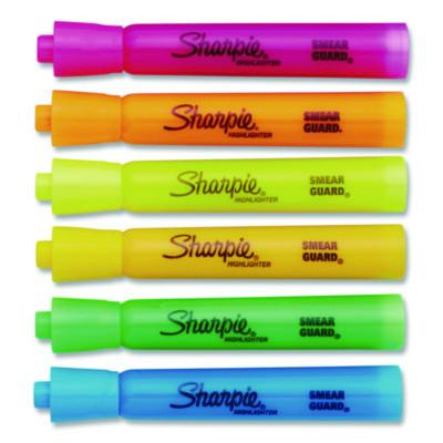 Smear Guard Tank Highlighters, Assorted Ink, Chisel Tip, Assorted Barrel, 20/Pack