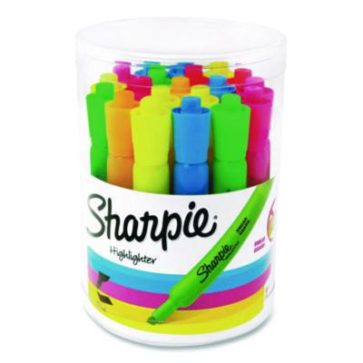 Smear Guard Tank Highlighters, Assorted Ink, Chisel Tip, Assorted Barrel, 20/Pack