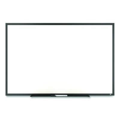 Melamine Dry Erase Board, 3 Ft x 2 Ft, White Surface, Black Aluminum Frame