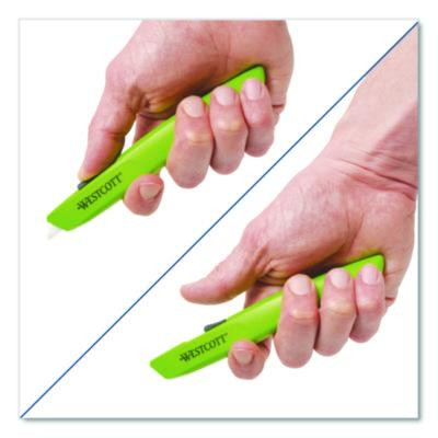 Full-Size Safety Cutter, Abs Handle, Green, 12/Pack
