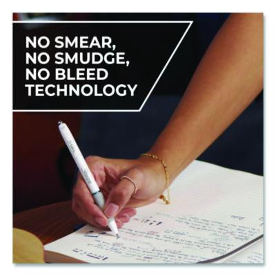 S-Gel Fashion Barrel Gel Pen, Retractable, Medium 0.7 Mm, Assorted Ink, White Barrel, 8/Pack