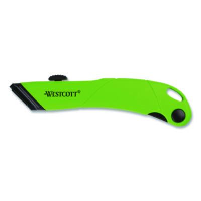Ceramic Safety Cutter With Fold-Out Film Cutter, Plastic Handle, Green