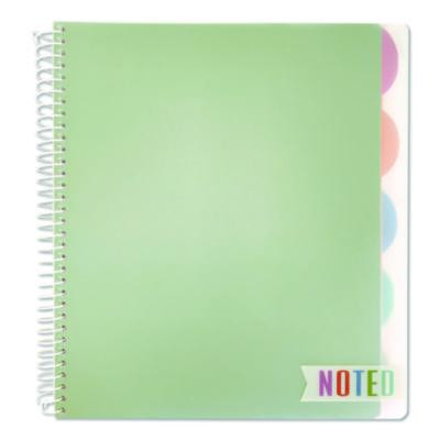 Noted Five-Subject Spiral Notebook, Medium/College Rule, Randomly Assorted Cover Color, (150) 11 x 8.5 Sheets