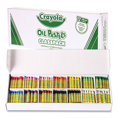 Oil Pastels,12 Assorted Colors, 336/Pack