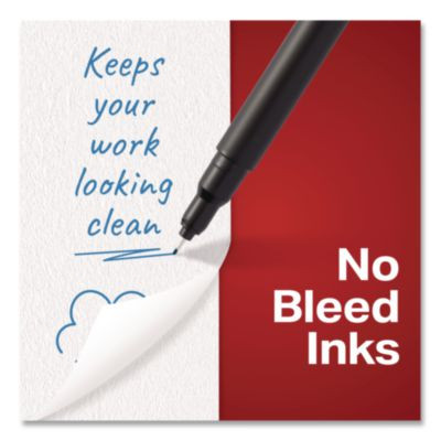 Water-Resistant Ink Porous Point Pen, Stick, Fine 0.4 Mm, Assorted Ink And Barrel Colors, 4/Pack