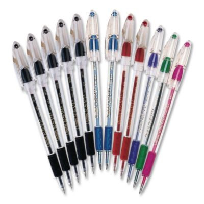 R.S.V.P. Ballpoint Pen, Stick, Medium 1 Mm, Assorted Ink And Barrel Colors, Dozen
