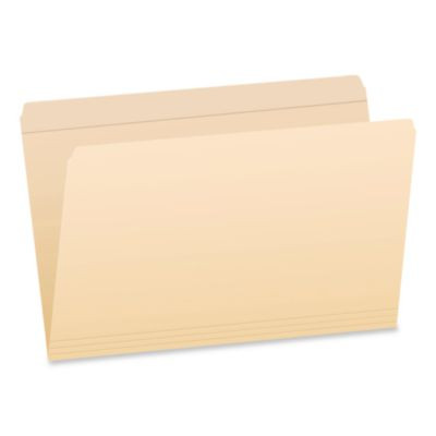 Manila File Folders, Straight Tabs, Legal Size, 0.75" Expansion, Manila, 100/Box