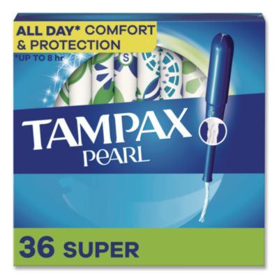 Pearl Tampons, Super Absorbency, 36/Pack