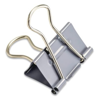 Ez Binder Clips, Large, Gray, 16/Pack
