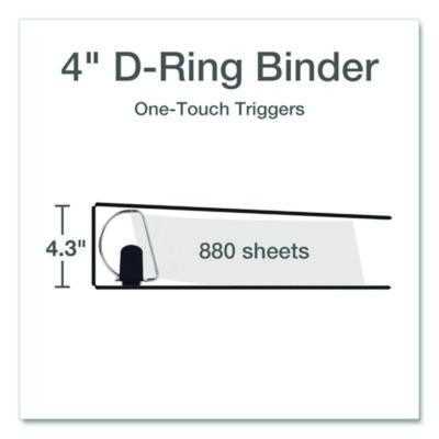 Premier Easy Open Clearvue Locking Slant-D Ring Binder, 3 Rings, 4" Capacity, 11 X 8.5, White