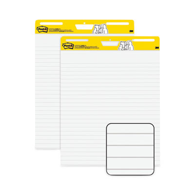 Vertical-Orientation Self-Stick Easel Pads, Presentation Format (1.5" Rule), (30) White 25 x 30 Sheets, 2/Carton