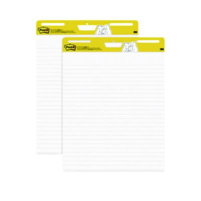 Vertical-Orientation Self-Stick Easel Pads, Presentation Format (1.5" Rule), (30) White 25 x 30 Sheets, 2/Carton