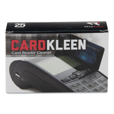 Cardkleen Presaturated Magnetic Head Cleaning Cards, 3 3/8" X 2 1/8", 25/Box
