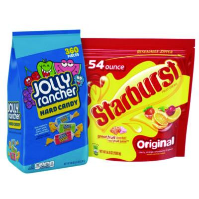 Chewy And Hard Candy Party Asst, Jolly Rancher/Starburst, 8.5 Lbs Total, 2 Bag Bundle