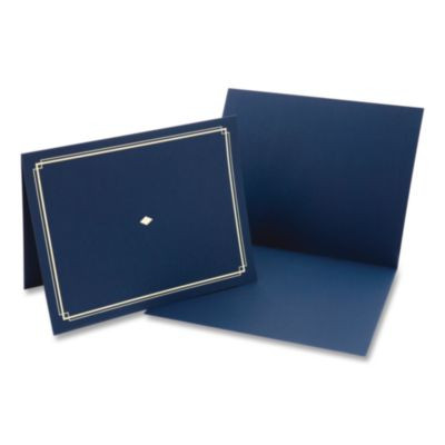 Certificate Holders, 9.5 x 12, Blue/Gold, 6/Pack