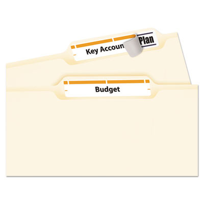 Permanent Trueblock File Folder Labels With Sure-Feed Technology, 0.66" x 3.44", White, 30/Sheet, 25 Sheets/Pack