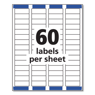 Easy Peel White Address Labels W/ Sure Feed Technology, Laser Printers, 0.66 X 1.75, White, 60/Sheet, 25 Sheets/Pack