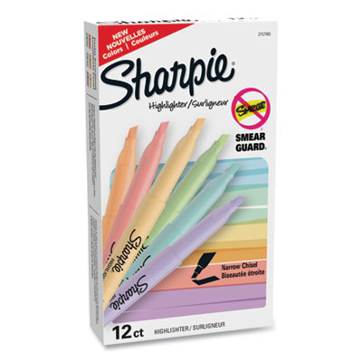 Pocket-Style Highlighters, Assorted Ink Colors, Chisel Tip, Assorted Barrel Colors, 12/Pack