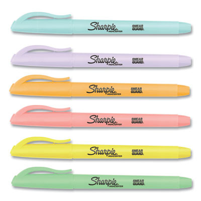 Pocket-Style Highlighters, Assorted Ink Colors, Chisel Tip, Assorted Barrel Colors, 12/Pack