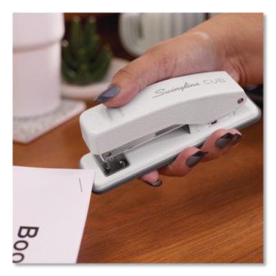 Cub Compact Metal Stapler, 20 Sheet Capacity, Arctic White