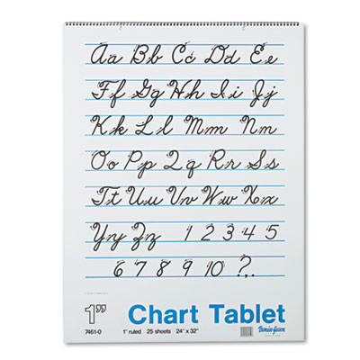 Chart Tablets, Presentation Format (1" Rule), (25) White 24 x 32 Sheets