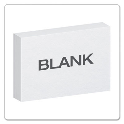 Unruled Index Cards, 4 X 6, White, 100/Pack