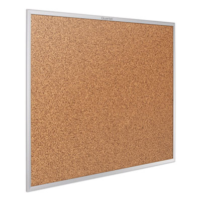 Classic Series Cork Bulletin Board, 60" x 36", Tan Surface, Anodized Aluminum Frame